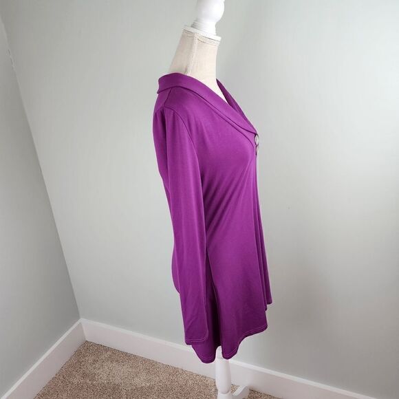 Oncuty SHAWL BUTTON TURN DOWN COLLAR TUNIC SIZE MEDIUM - Picture 2 of 7